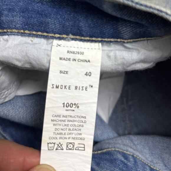 NWT SMOKE RISE Distressed Summer Streetwear Denim Jean Shorts Jorts Mens XL - Picture 4 of 7